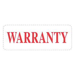 Self Inking Stamp - WARRANTY - Red Ink, 3/4" x 2 3/8" - Qty. 1