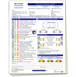 Hyundai Multi-Point Vehicle Checkup-3 Part-Qty. 250