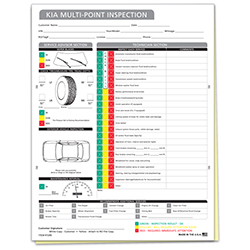 Kia Multi-Point Vehicle Checkup - 2 Part - Qty. 250