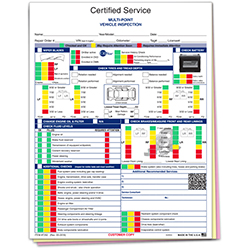 GM Multi-Point Vehicle Inspection Report - 3 Part - Qty. 250