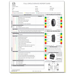 Mazda Multi-Point Vehicle Checkup - 2 Part - Qty. 250