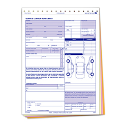 Service Loaner Agreement - SLA-252 - 4 Part - Qty. 100