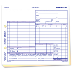 Repair Order - RO-600-3 - 3 Part - Qty. 100