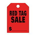 Hang Tags, Red Tag Sale - Large, Red - Qty. 50