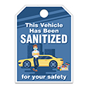 Hang Tags - Sanitized Vehicle- Large, White- Qty. 50