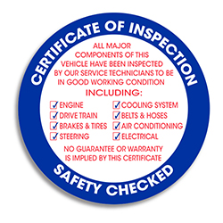 Inspection Circle Sticker - 3" Face Adhesive - Qty. 100