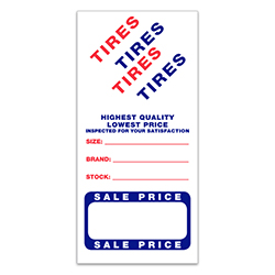 Tire Advertising Labels - 2 3/4" x 5 5/8" - Qty. 500