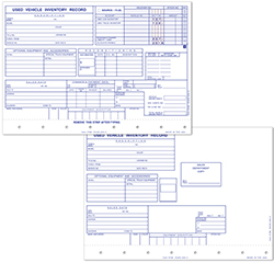 Used Vehicle Record - DUAS-305-2 - 2 Part - Qty. 100