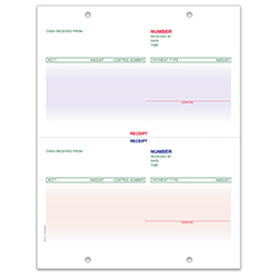 Laser Cash Receipt, Pre Printed - LZR-CR - Qty. 250