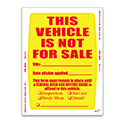 Vehicle Not for Sale Sticker - 4" x 6" - Qty. 250