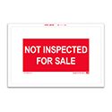 Not Inspected for Sale Sticker - 8" x 5-1/4" - Qty. 100