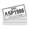 License Plate Tag Bags with Adhesive - Qty. 100