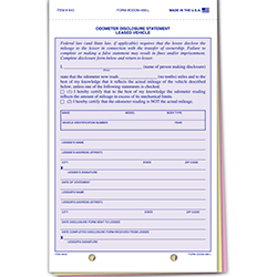 Lease Odometer Statement - ODOM-489-L - Qty. 100