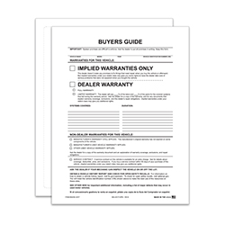 Exterior Buyers Guide - Implied Warranty - P/A - Qty. 100