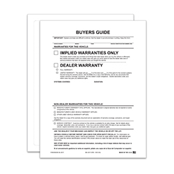 Exterior Buyers Guide - Implied Warranty - P/A - No Lines - Qty. 100